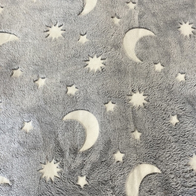 Dark Luminous 230gsm Flannel Fleece Fabric For Sofa Bed Blanket
