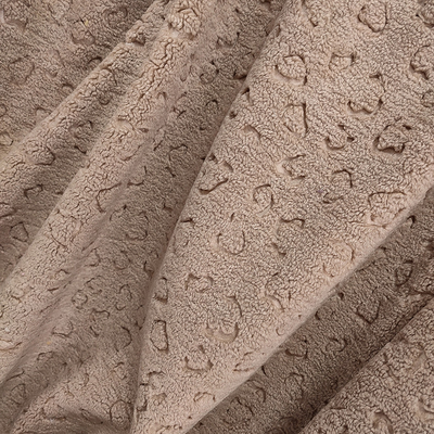 Plush Throw Dyed Sherpa Fleece Single Sided Fabric Embossed