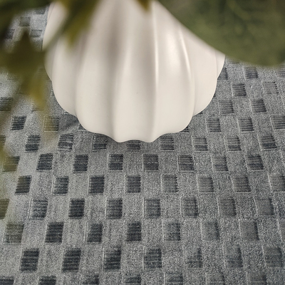 Solid Color Plaid Brushed Korea Velvet 250 Gsm Knitted Polyester Fabric For Clothing