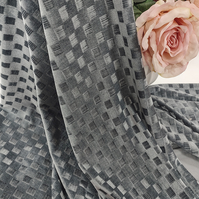 Solid Color Plaid Brushed Korea Velvet 250 Gsm Knitted Polyester Fabric For Clothing