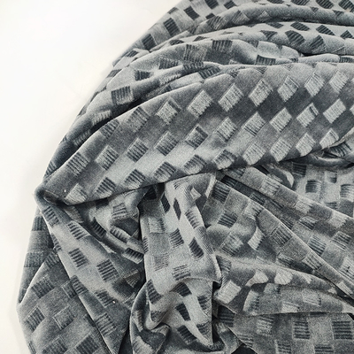 Solid Color Plaid Brushed Korea Velvet 250 Gsm Knitted Polyester Fabric For Clothing