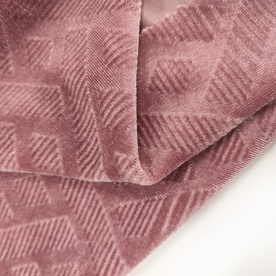 Brushed Korean Velvet Fabric 0.5mm Pile Height Polyester