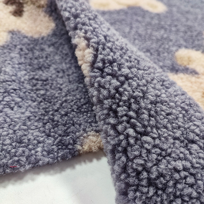 Teddy Bear Sherpa Fleece Fabric 330 Gsm 100% Polyester Bear Printed