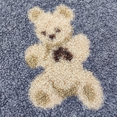 Teddy Bear Sherpa Fleece Fabric 330 Gsm 100% Polyester Bear Printed
