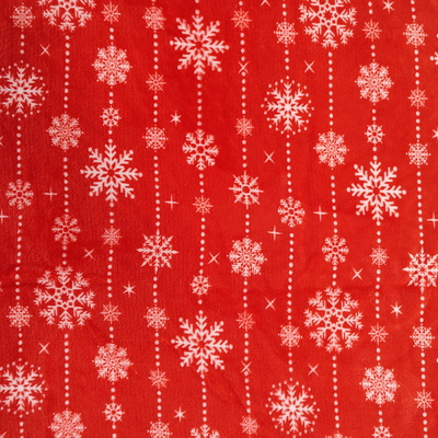 Super Soft Printed Flannel Coral Fabric 240GSM 100% Polyester For Christmas Use