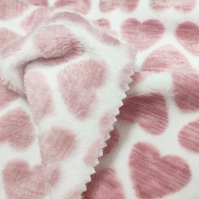 Burn Out Polyester Flannel Fleece Fabric 300GSM For Blanket With Custom Pattern