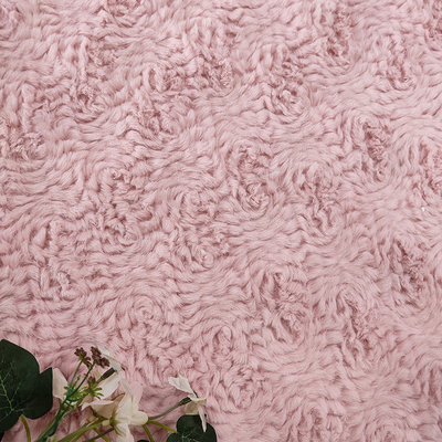High Abrasion Resistance Faux Fur Fluffy Fabric 60 Inches For Coats