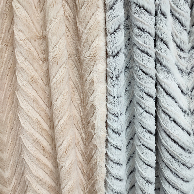 Various Colors Polyester Faux Fur Fabric  150D / 288F 290GSM