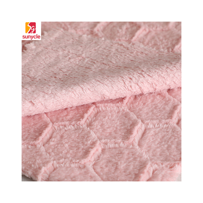 Soft 220gsm Shu Velveteen Plain Knitting Fabric Water Soluble
