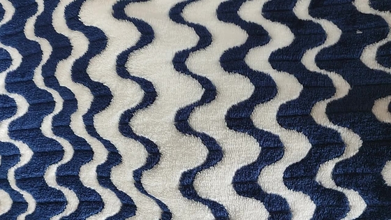 Cationic Jacquard Flannel Fleece Fabric 260gsm For Warm Blanket Home Textile Garment