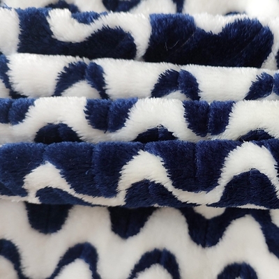 Cationic Jacquard Flannel Fleece Fabric 260gsm For Warm Blanket Home Textile Garment