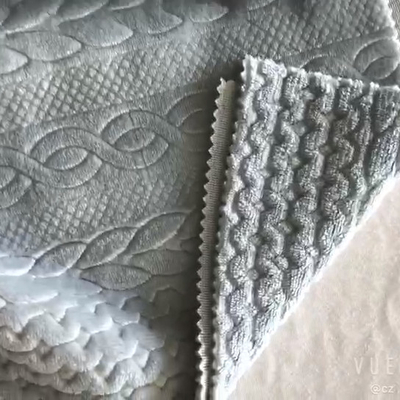 Embossed Knitted  200gsm Soft Blanket Fabric 58'' 60&quot;