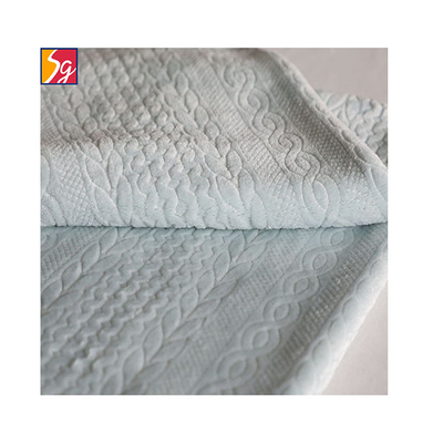 Embossed Knitted  200gsm Soft Blanket Fabric 58'' 60&quot;