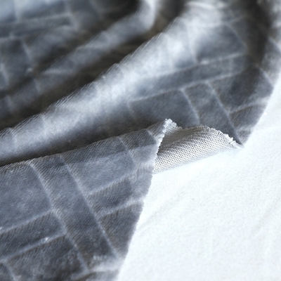 58'' 60'' Blue Fleece Fabric 150D For Blanket Sleepwear