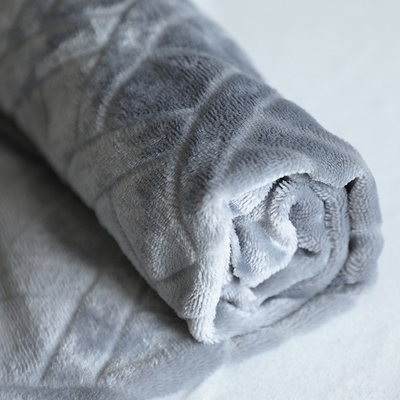 58'' 60'' Blue Fleece Fabric 150D For Blanket Sleepwear