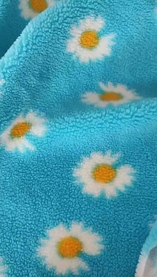 Sunflower 370gsm Printed Sherpa Fleece For Pillowslip Sofa Cover Bag
