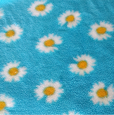 Sunflower 370gsm Printed Sherpa Fleece For Pillowslip Sofa Cover Bag