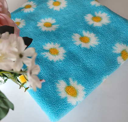 Sunflower 370gsm Printed Sherpa Fleece For Pillowslip Sofa Cover Bag