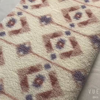 200gsm 150D 288F Stretch Velveteen Single Side Printed Geometric Pattern