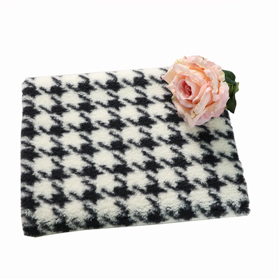 Printed Patterned Sherpa Fleece Fabric 300gsm 150D For Blankets