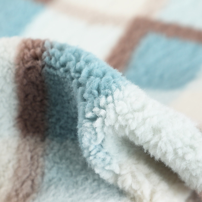 Winter Warm Coat Carpet Bedding Green Sherpa Fabric 300gsm 150D