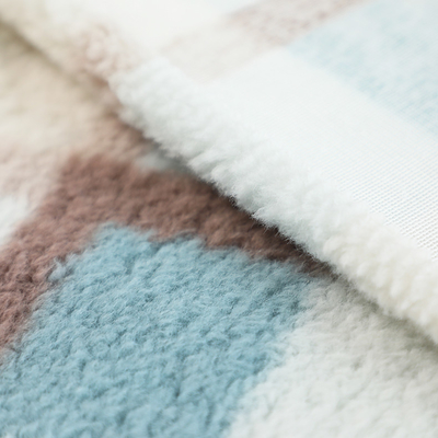 Winter Warm Coat Carpet Bedding Green Sherpa Fabric 300gsm 150D
