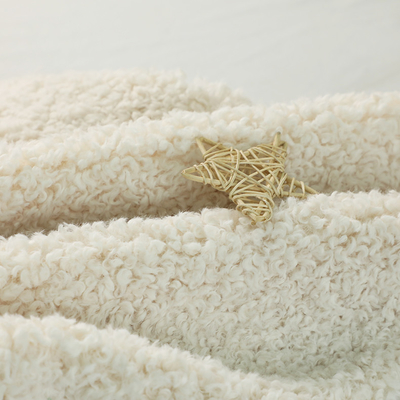 Solid Curly Washable Sherpa Fabric For Winter Warm Coat Blankets Pillowslip Garment