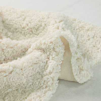 Solid Curly Washable Sherpa Fabric For Winter Warm Coat Blankets Pillowslip Garment
