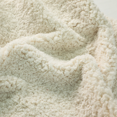 Solid Curly Washable Sherpa Fabric For Winter Warm Coat Blankets Pillowslip Garment