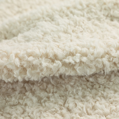 Solid Curly Washable Sherpa Fabric For Winter Warm Coat Blankets Pillowslip Garment