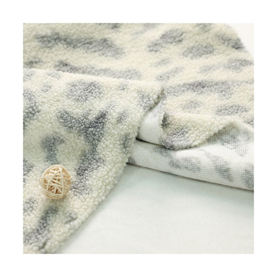 100% Polyester Printed Sherpa Fleece Fabric 150D 288F 300gsm For Bags Chair Pajams
