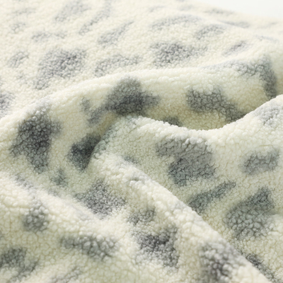 100% Polyester Printed Sherpa Fleece Fabric 150D 288F 300gsm For Bags Chair Pajams