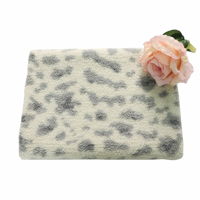 100% Polyester Printed Sherpa Fleece Fabric 150D 288F 300gsm For Bags Chair Pajams