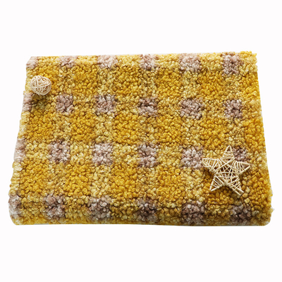58'' 60'' 150D 300gsm Plaid Sherpa Fabric For Sofa Toys Pillowslip