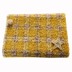 58'' 60'' 150D 300gsm Plaid Sherpa Fabric For Sofa Toys Pillowslip