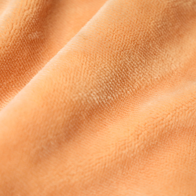Solid Orange Single Side Shu Velveteen Fabric 150gsm Short Plush For Pillowslip Sofa Cover