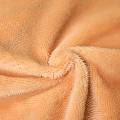 Solid Orange Single Side Shu Velveteen Fabric 150gsm Short Plush For Pillowslip Sofa Cover
