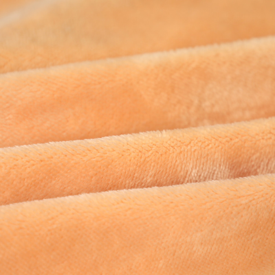 Solid Orange Single Side Shu Velveteen Fabric 150gsm Short Plush For Pillowslip Sofa Cover