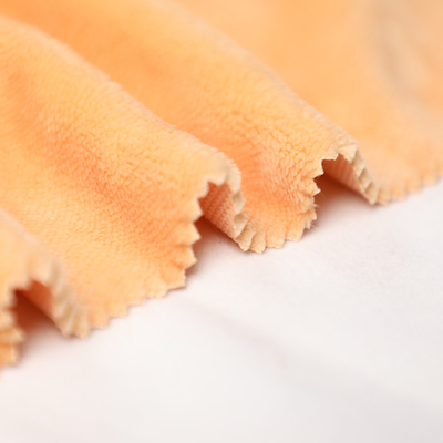Solid Orange Single Side Shu Velveteen Fabric 150gsm Short Plush For Pillowslip Sofa Cover