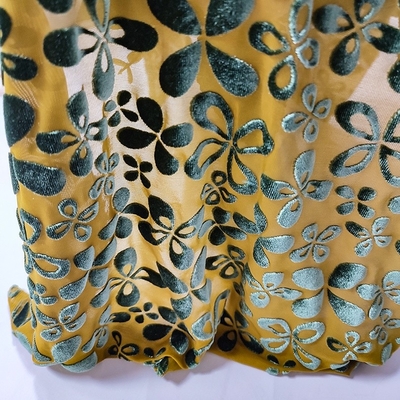 Flower Pattern Korean Velvet Fabric 140gsm For Women'S Wear Scarf