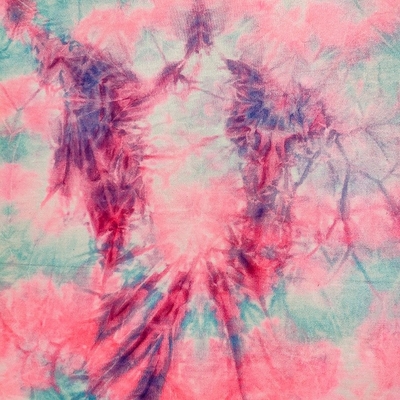 Tie Dyed Korea dress 100 Polyester Fabric 220gsm 58'' 60''