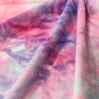 Tie Dyed Korea dress 100 Polyester Fabric 220gsm 58'' 60''