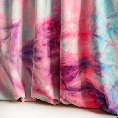 Tie Dyed Korea dress 100 Polyester Fabric 220gsm 58'' 60''