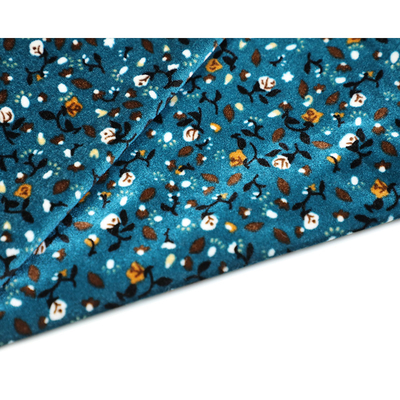Cartoon Flower Korean Velvet Fabric 150gsm 75D 72F