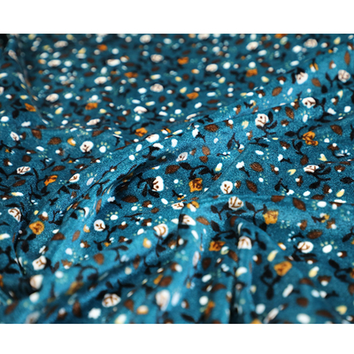 Cartoon Flower Korean Velvet Fabric 150gsm 75D 72F