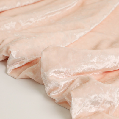 Spandex Polyester Pink Velvet Fabric 150D 288F 240gsm