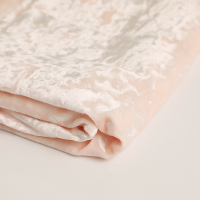Spandex Polyester Pink Velvet Fabric 150D 288F 240gsm