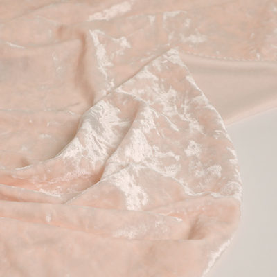 Spandex Polyester Pink Velvet Fabric 150D 288F 240gsm