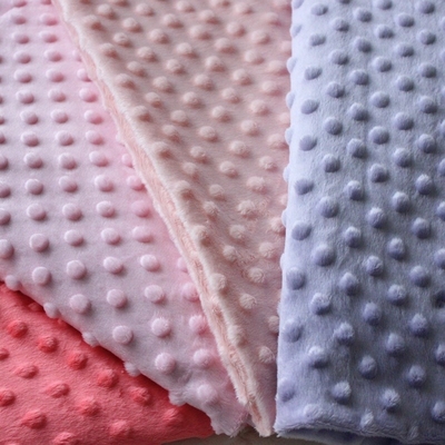 Embossed Dot Bubble Super Soft Knit Fabric 260gsm For Pillowslip Sofa Cover