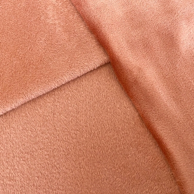 Spandex Polyester Solid Color Super Soft Fabric Coral Red Double Side